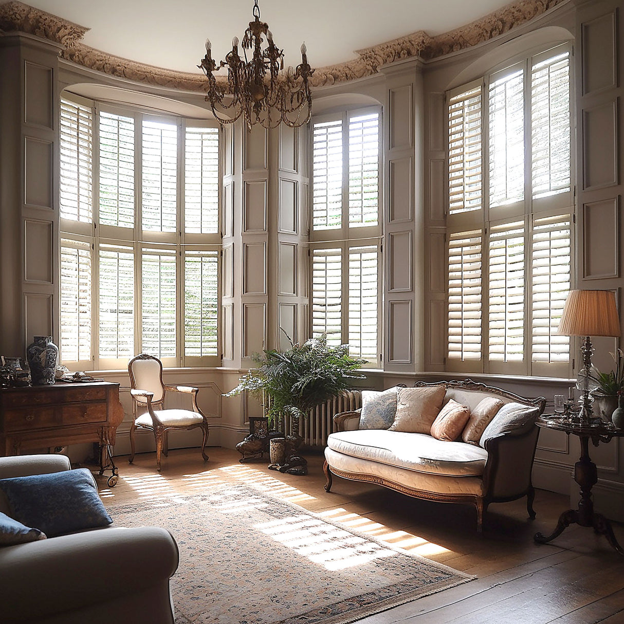 Tier on Tier Premium Hardwood Shutters